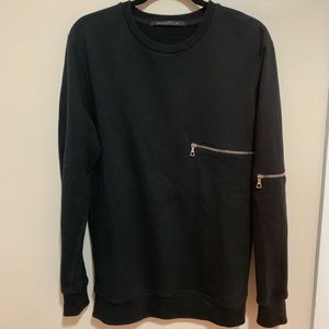 John Elliot & Co Terry Sweatshirt w Zippers Sz 2